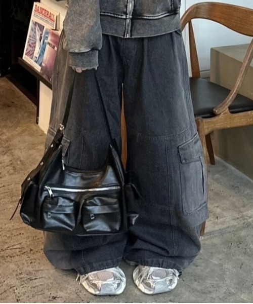FREE STYLISTS ショルダーバッグ バッグ Y2K アウトポケットフェイク
