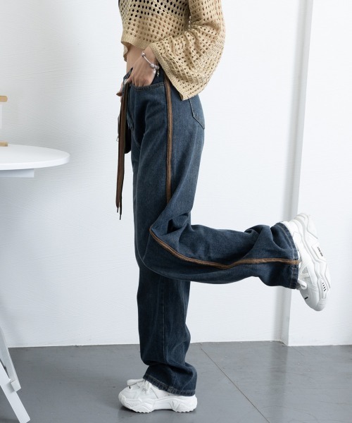 【即納！最大半額！】 miniministore 長ズボンハイ デニムパンツ デニム ジーンズ パンツ