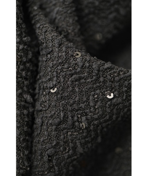 cawaii ワンピース スパンコールが優しく煌めくツイード風キレイめ