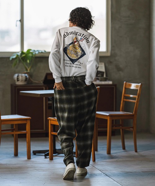 パンツ mp12817- Ombre Check Balloon Pants バルーンパンツ