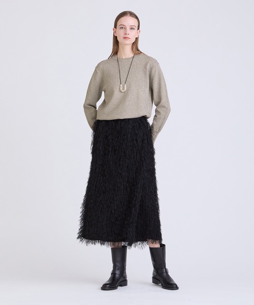 HOUSE OF LOTUS ニット セーター ラメリリヤーンクルーネックニット HOUSE OF LOTUS ニット セーター ラメリリヤーンクルーネックニット