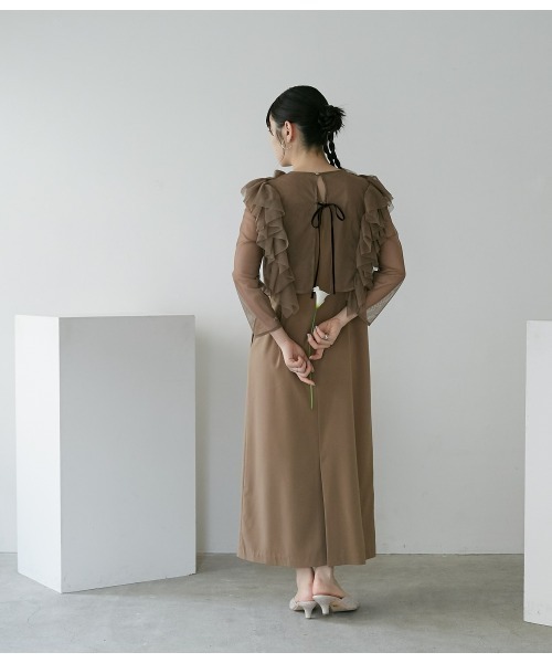 本日限定価格❗️Callarus チュールワンピース L サイズ結婚式ドレス
