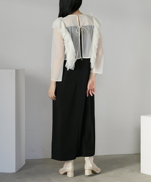 Callarus ドレス チュールフリルデザインワンピースドレス「Callarus