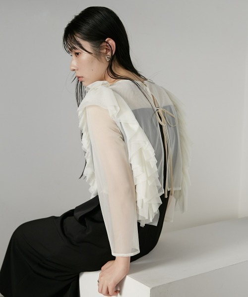 Callarus ドレス チュールフリルデザインワンピースドレス「Callarus