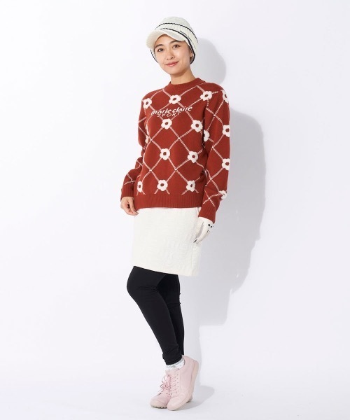 新品■22,880円【マリクレール 】レディース　半袖セーター 、スカート LL Marie Claire（マリ クレール） ニット セーター 「marie claire/マリ