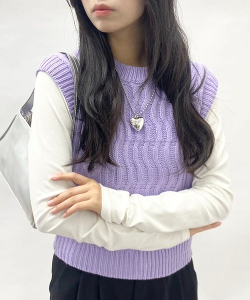 ベスト ジレ ざっくり編みサマーニットベスト レディース : ZOZOTOWN