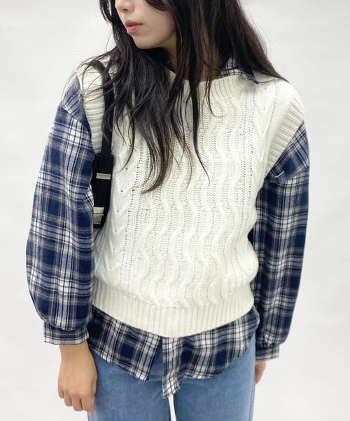 ベスト ジレ ざっくり編みサマーニットベスト レディース : ZOZOTOWN