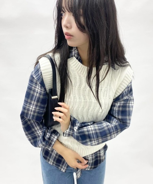 ベスト ジレ ざっくり編みサマーニットベスト レディース : ZOZOTOWN