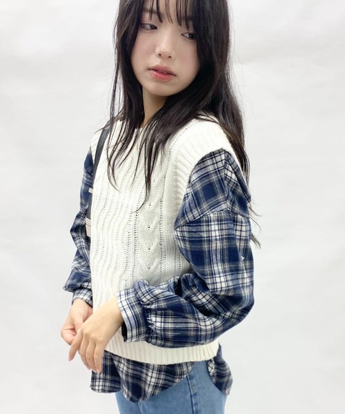 ベスト ジレ ざっくり編みサマーニットベスト レディース : ZOZOTOWN