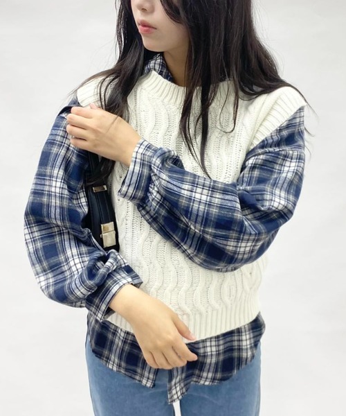 ベスト ジレ ざっくり編みサマーニットベスト レディース : ZOZOTOWN