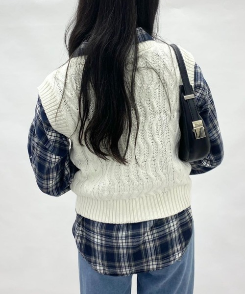 ベスト ジレ ざっくり編みサマーニットベスト レディース : ZOZOTOWN