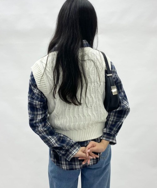 ベスト ジレ ざっくり編みサマーニットベスト レディース : ZOZOTOWN