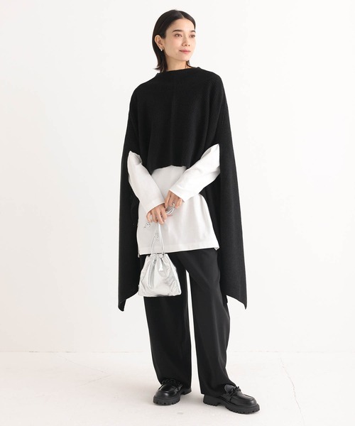 ONE'S TRUE ベスト ジレ ハイネックロングニットベスト レディース