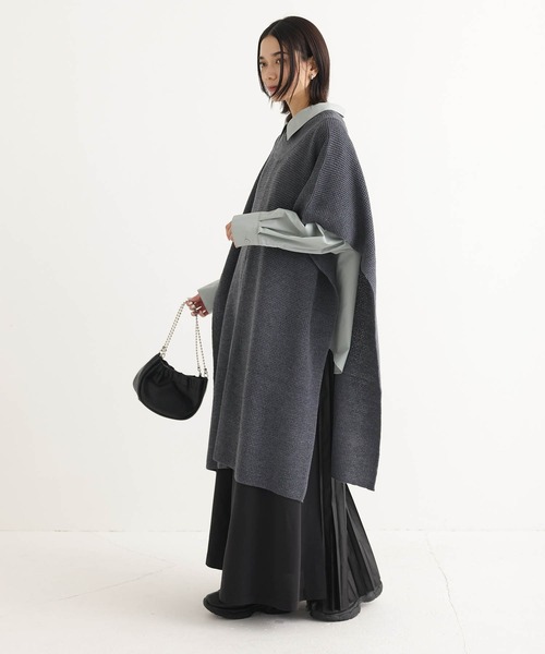ONE'S TRUE ベスト ジレ ハイネックロングニットベスト レディース