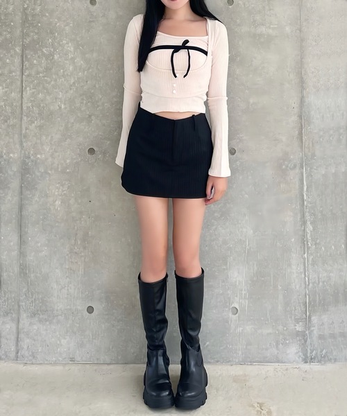 スカート Stripe A Line Skirt / Aラインストライプミニスカート | ALLuRing ChaRm | 22