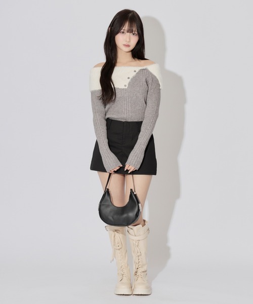 ALLuRing ChaRm スカート Stripe A Line Skirt / Aラインストライプ