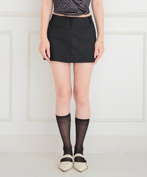 ALLuRing ChaRm スカート 夏 Stripe A Line Skirt / Aラインストライプ