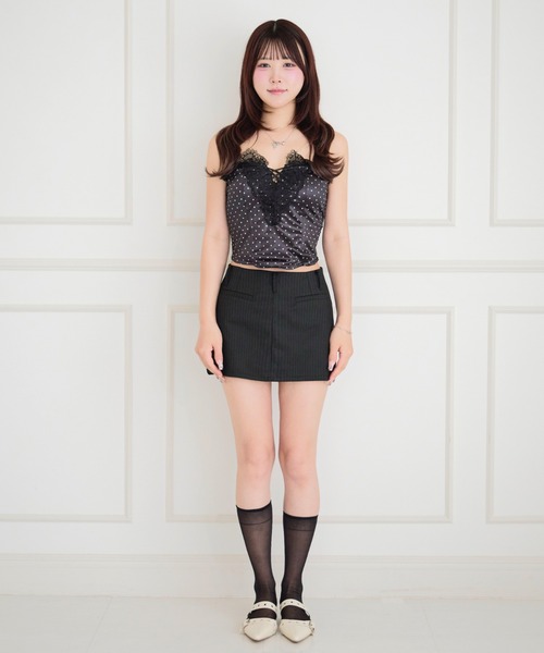 ALLuRing ChaRm スカート 夏 Stripe A Line Skirt / Aラインストライプ