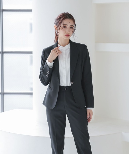 【極美品】23区 ブラックビジネススーツ上下 セットアップ DRESS+（ドレスプラス） セレモニースーツ セットアップ スーツ上下