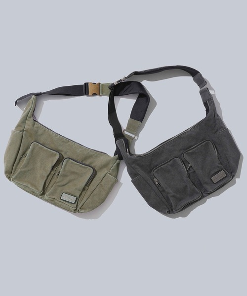 X-girl ショルダーバッグ バッグ DOUBLE POCKET MESSENGER BAG