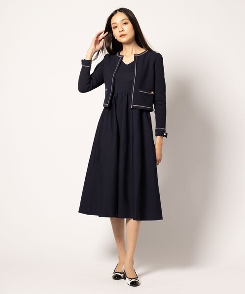 ★新品未使用タグ付き★TOCCA 洗えるドレスワンピース セール】 【洗える】PEARL BOUQUET KNITDRESS ニットドレス （ミニ丈