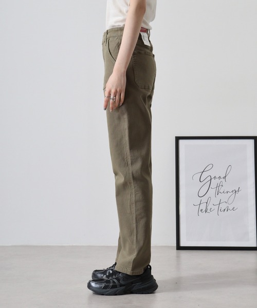 パンツ デニム ジーンズ GUESS LYNNE HR STRAIGHT ストレートカーキ 