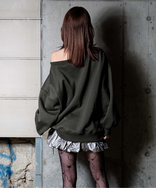 sedacle girl トレーナー スウェット 裏起毛ワンショルダープル