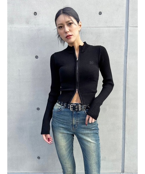 ニット セーター ２パターン編地デザインニットTOP レディース