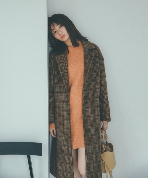 「FREE'S MART」 チェスターコート MEDIUM ブラウン レディース_画像5