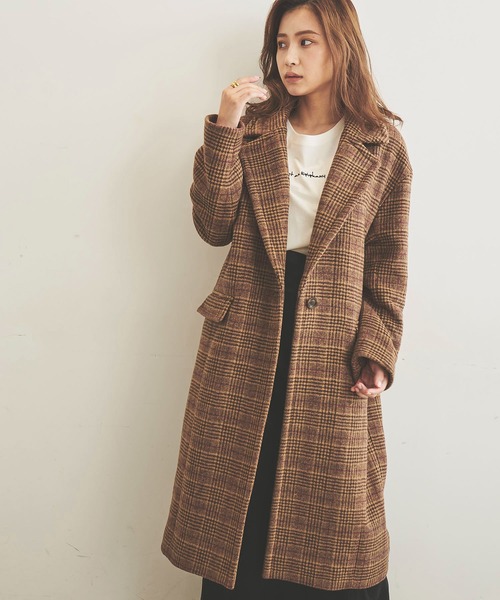「FREE'S MART」 チェスターコート MEDIUM ブラウン レディース_画像8