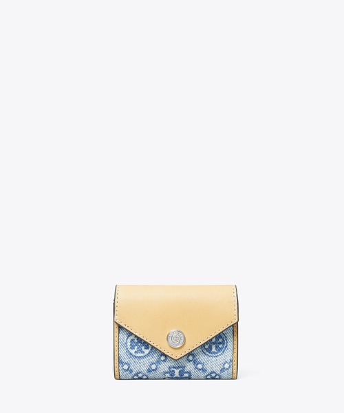 [ToryBurch]ティー モノグラム デニム フォールド 財布 ToryBurch]ティー モノグラム デニム フォールド 財布 (Tory