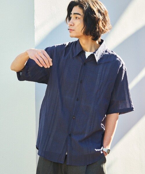 す*す様 goodenough 半袖シャツ シアサッカー Finesse / GoodEnough シアサッカー 半袖シャツ - メルカリ