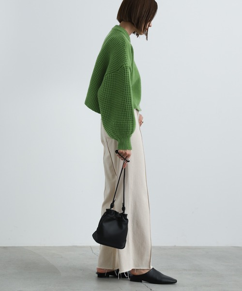 「select MOCA」 長袖ニット FREE グリーン レディース_画像6