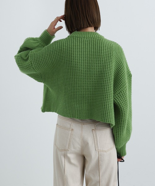 「select MOCA」 長袖ニット FREE グリーン レディース_画像7