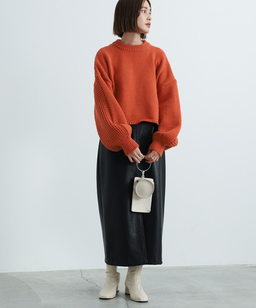 「select MOCA」 長袖ニット FREE グリーン レディース_画像8