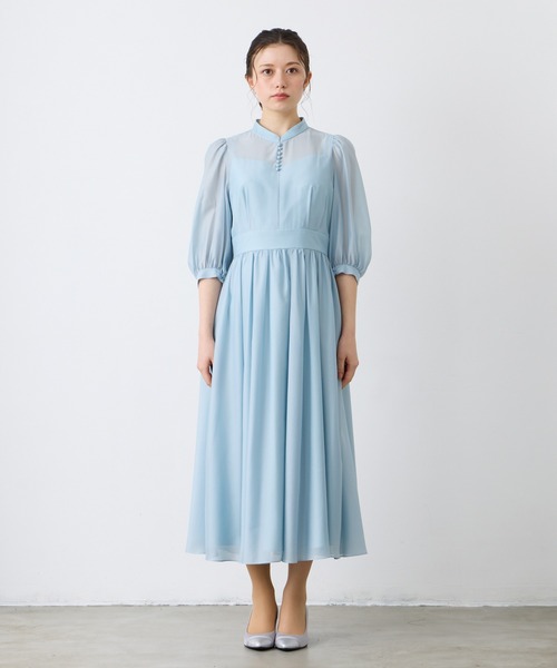 AIMER（エメ） ドレス ボリュームスリーブフレアシフォンパーティー