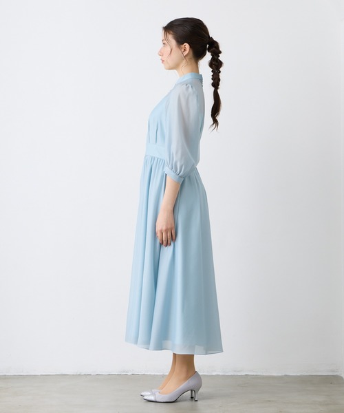 AIMER（エメ） ドレス ボリュームスリーブフレアシフォンパーティー