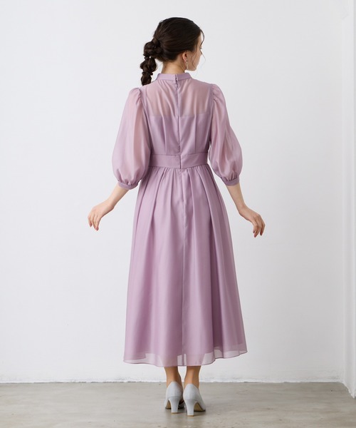 AIMER（エメ） ドレス ボリュームスリーブフレアシフォンパーティー