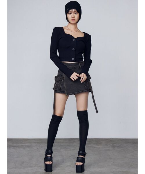 EMODA（エモダ） 靴下 オープントゥリブニーハイソックス レディース