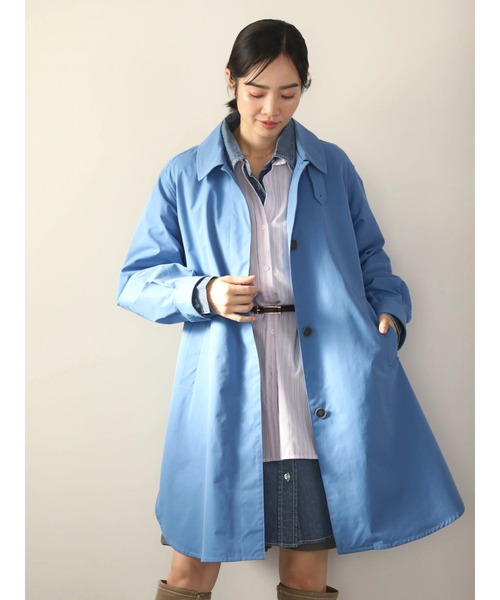 「Green Parks」 「chocol raffine robe」ステンカラーコート FREE ブルー レディース_画像7