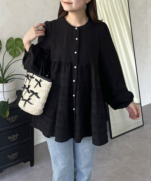 prose verse（プロズヴェール） ブラウス シャツ パールボタン