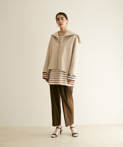 新品未使用 アダムエロペ カバーオールブルゾン カーキ FREE SIZE SALON adam et rope'（サロン アダム エ ロペ） ブルゾン FREE カーキ