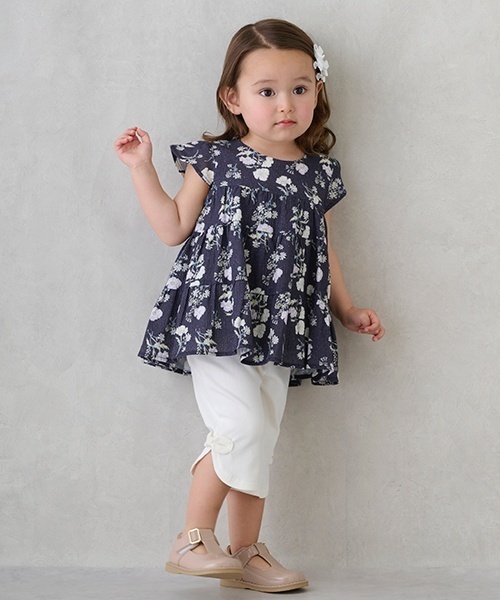パンツ 「スマイルシリーズ」サイドリボン7分丈パンツ キッズ 子供服 女の子 | petit main