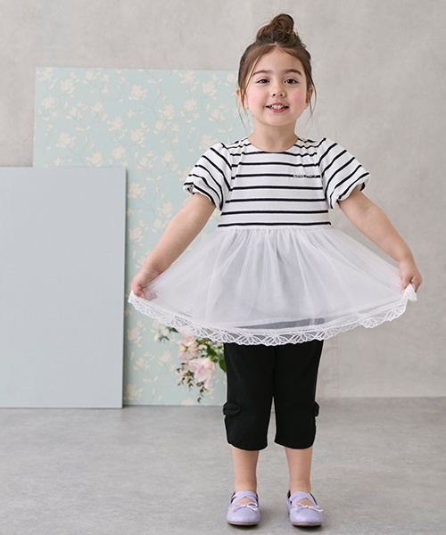 パンツ 「スマイルシリーズ」サイドリボン7分丈パンツ キッズ 子供服 女の子 | petit main | 07