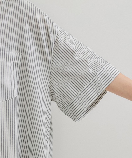 LE CERCLE par rope' シャツワンピース ストライプシャツワンピース