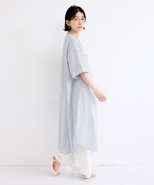le cercle ADAM ET ROPE' シャツワンピース ストライプシャツ