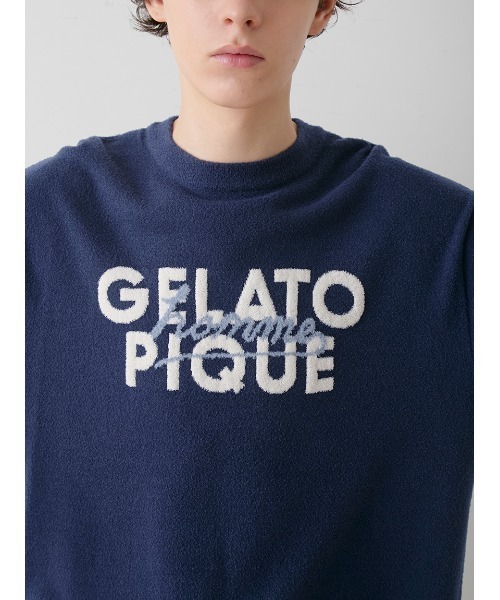 【新品】gelato pique スムーズィロゴルームウェア 上下セット/LAV gelato pique パジャマ ルームウェア スムーズィーロゴ