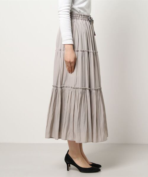 ブルーレーベルクレストブリッジ★ベージュのフレアスカート 36サイズ BLUE LABEL CRESTBRIDGE 「BLUE CRESTBRIDGE」 フレアスカート