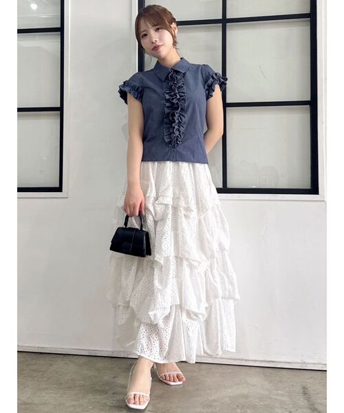 dazzlin コットンレースバルーンタックスカート dazzlin（ダズリン） スカート コットンレースバルーンタックスカート