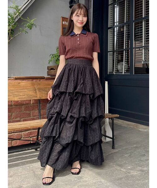 dazzlin コットンレースバルーンタックスカート dazzlin（ダズリン） スカート コットンレースバルーンタックスカート